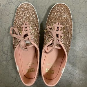 Kate Spade x Keds sneakers in Rose Gold Glitter